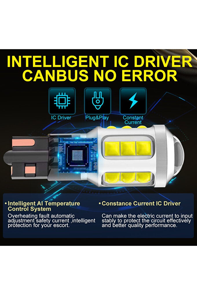 4000LM T15 LED مصباح W16W LED Canbus بدون خطأ 3030 الشرائح 912 921 لمبة سيارة خلفية ضوء عكسي ما يتقدم... - Image 4