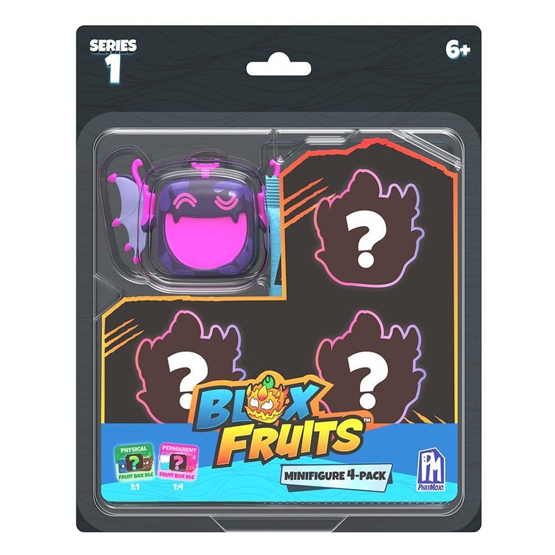 Blox Fruits بلوكز فواكه - مجموعة شخصيات مصغرة من 4 فواكه غامضة (1.5 بوصة ارتفاع، السلسلة 1) [تشمل محتوى إضافي] - Image 4
