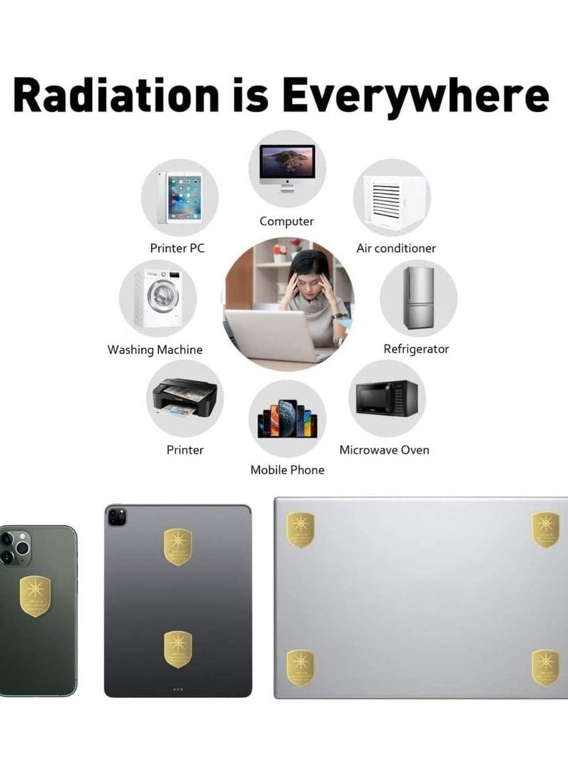 Cell Phone EMF Protection Blocker, 6Pcs Anti 5G Radiation Shield Sticker, Radiation Neutralizers for iPhone iPad, EMF Blocker for All Electronics, for Mobile, Computer, Radio, Laptop, Tablet PC