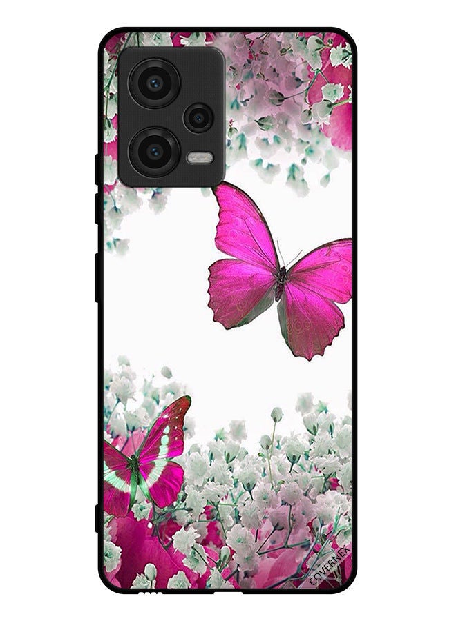 Covernex Protective Case Cover For Xiaomi Poco X5 Beautiful Butterflies And Small Roses - Image 1