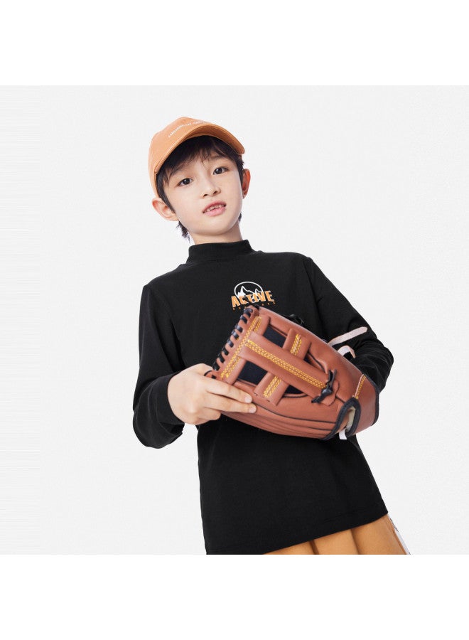 Annil Boys' Semi-turtleneck Long Sleeve T-shirt - 2025 Autumn Collection Versatile Base Layer Soft Casual Wear Top For Outerwear - Image 2
