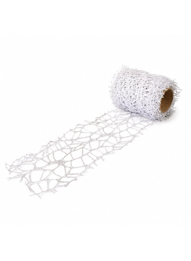 Premium Mesh Fabric Decoration Ribbon (274 * 6.35 cm)- Net Weave Design for Gift Wrapping, Flower Bouquets & DIY Crafts - Elegant Decorative Ribbon for Parties & Home Decor, 3 Pcs - Image 4