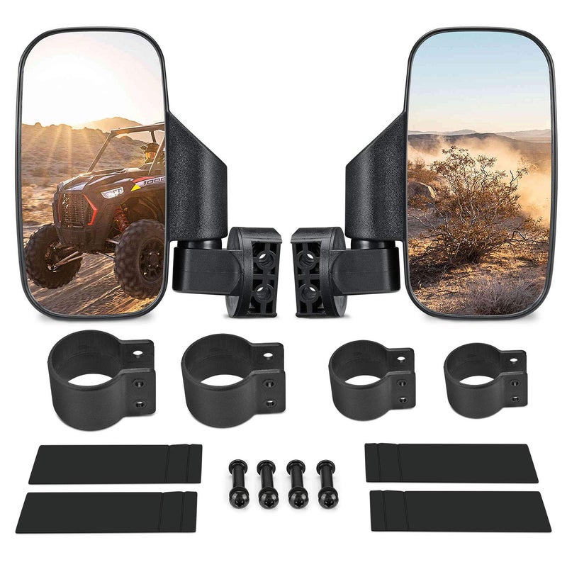 UTV Side Mirrors with 175 2 Roll Bar Cage UTV Mirrors 360 Degree Adjustable RZR Mirror Compatible with Polaris RZR Kawasaki Teryx Mule Pioneer Yamaha Rhino YXZ