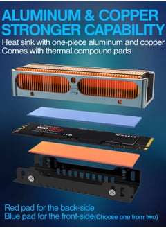 Generic Q150 M.2 2280 SSD heatsink, Double-Sided Heat Sink, Fins with Aluminum Frame Passive Heat Sinks for M.2 SSD PC and Computer,Desktop High Performance SSD Cooler  - Image 3