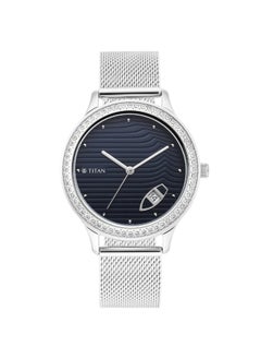 TITAN ساعة واندر بمينا زرقاء داكنة وسوار معدني 2634SM02  - Image 1