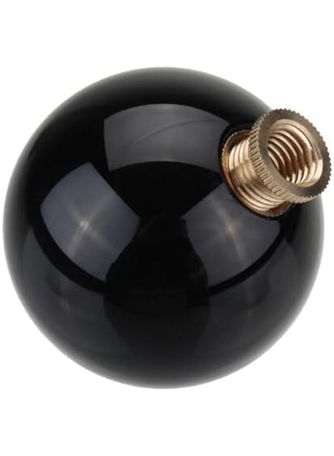 Black Manual Transmission Shift Knob 5 Speed Round Ball Gear Shifter with Thread Adapters - Image 4