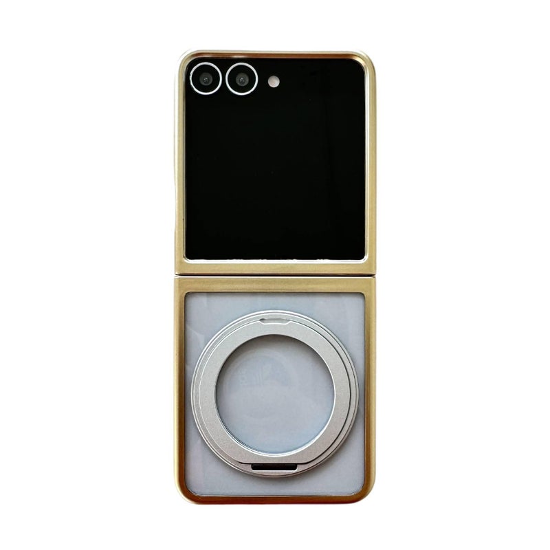 Protective Case | Kickstand | 2-in-1 Rotating Kickstand | Gold PC | Cover for Samsung Galaxy Z Flip 6 - Image 1