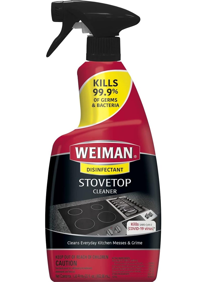 Weiman Ceramic & Glass stove top Cleaner & Polish - 22 Fluid Oz - Daily Cleaner - Shines & Protects Glass & Ceramic Smooth Top Ranges - Gentle Formula - Image 1
