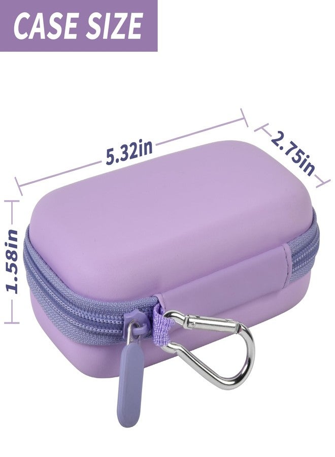 كومكيس حافظة مشغل MP3 وMP4 لأجهزة SOULCKER/GGMartinsen/Grtdhx/iPod Nano/Sandisk Music Player/Sony NW-A45 وغيرها من مشغلات الموسيقى المزودة بتقنية بلوتوث. تتسع لسماعات الأذن وكابل USB وبطاقة الذاكرة - لون بنفسجي - Image 5