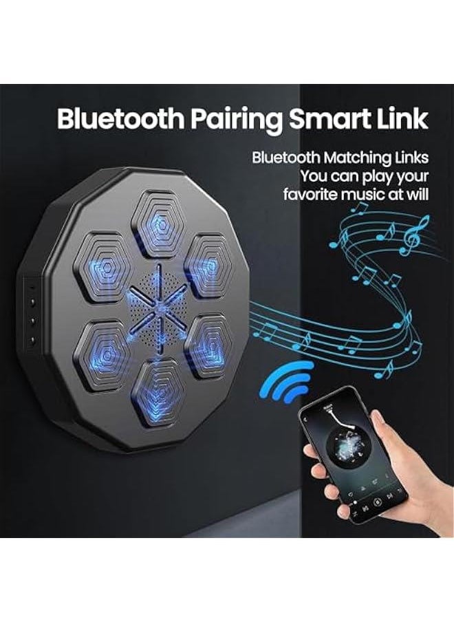 HOOKOR Boxing Machine Wall Mounted, Smart Music Boxing Equipment Punching Pads With LED Light, Electronic Boxing Target With Bluetooth Music  - Image 4