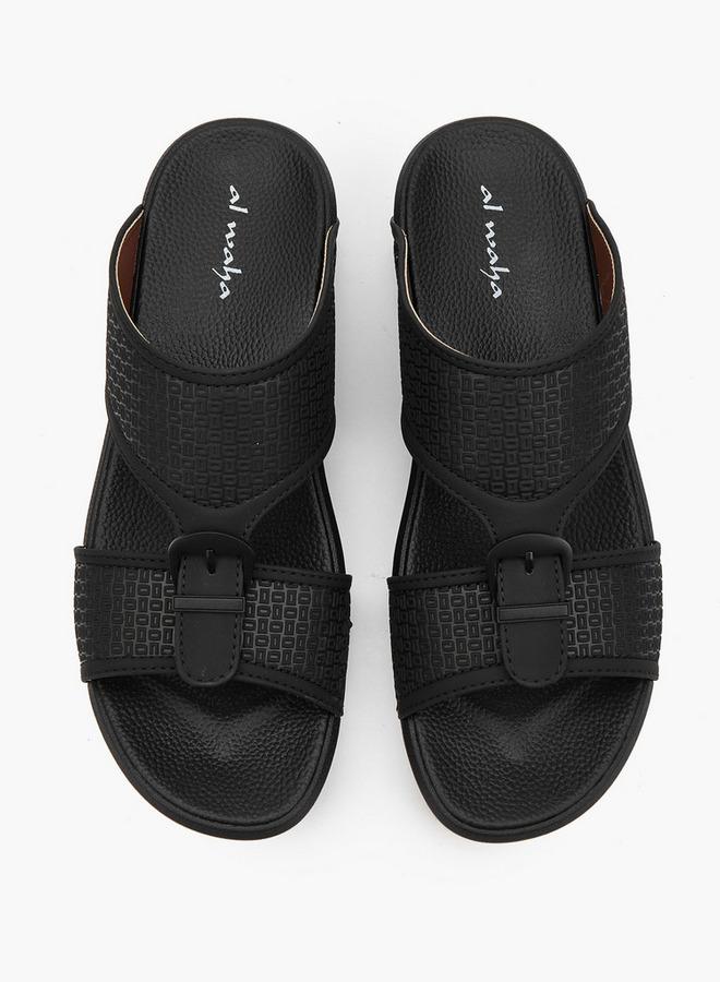Al Waha Men Buckle Detail Arabic Sandals - Image 3