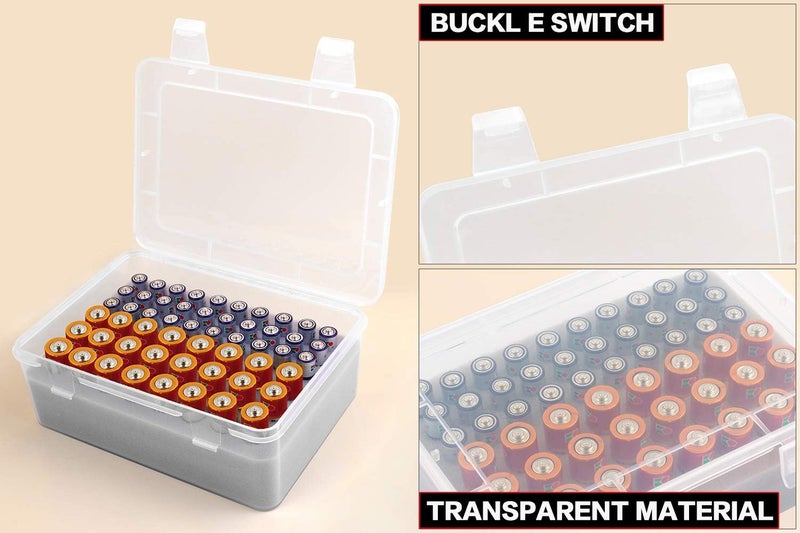 ALCYON Battery Organizer Storage Box, Garage Case Holder for 24* AA, 30* AAA Batteries (Bag Not Include Batteries Pack) - Image 2