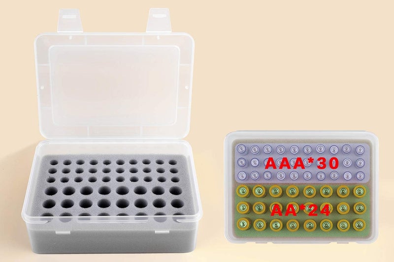 ALCYON Battery Organizer Storage Box, Garage Case Holder for 24* AA, 30* AAA Batteries (Bag Not Include Batteries Pack) - Image 4