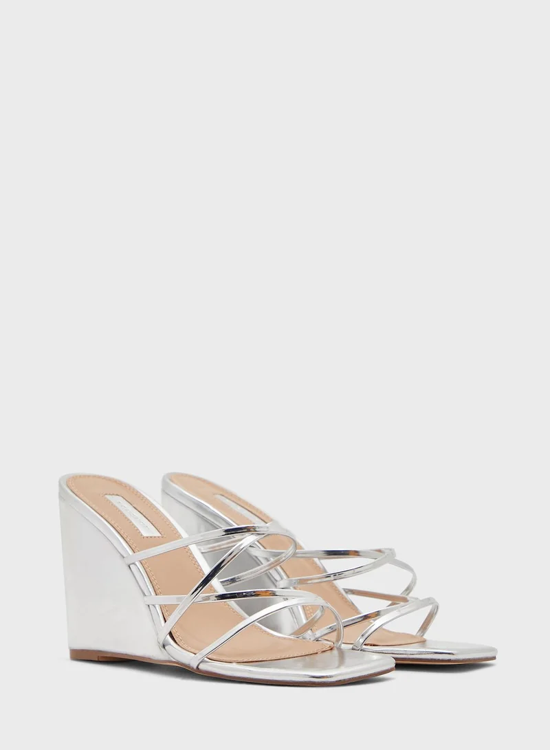 TOPSHOP Rocco Strappy Heeled Wedge Sandals
