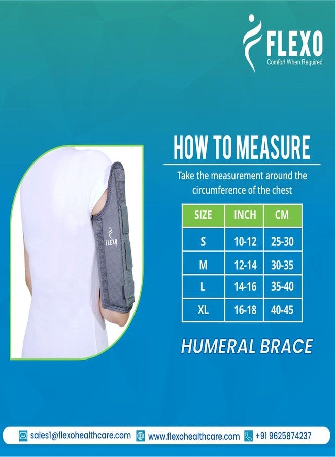 Flexo Humeral Brace | Rigid Lightweight Orthopedic Support for Mid-Shaft Humeral Fractures | Adjustable Contoured Arm Immobilizer with Compression Straps for Recovery - Image 3
