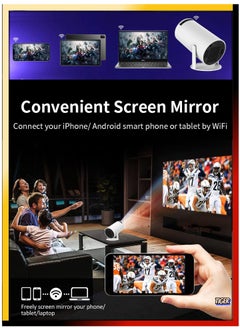TIGER 120ANSI Lumens HD Smart Projector – Android 11, Portable Mini Cinema, 130 Inches Screen Display, 4K Home Movie Theater, Gaming, Video Presentations, 180° Rotating Screen, Mobile Phone Projection  - Image 4