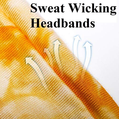 Huachi Women's Headbands Yoga Workout Exercise Headbands for Women Cute Elastic Hair Bands for Women’s Hair Tie Dye Bandeau Headband Sweatbands - Image 5