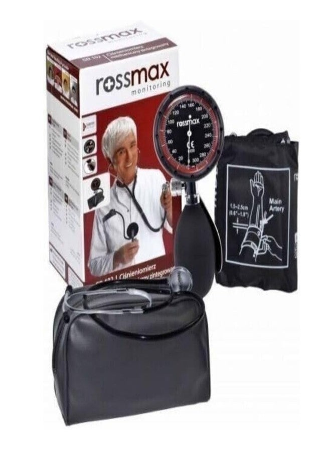 Rossmax GD102 Palm Type Sphygmomanometer with Latex-Free Cuff (Black),Swiss Design Non-Stop Pin Reliable Manometer - Image 4
