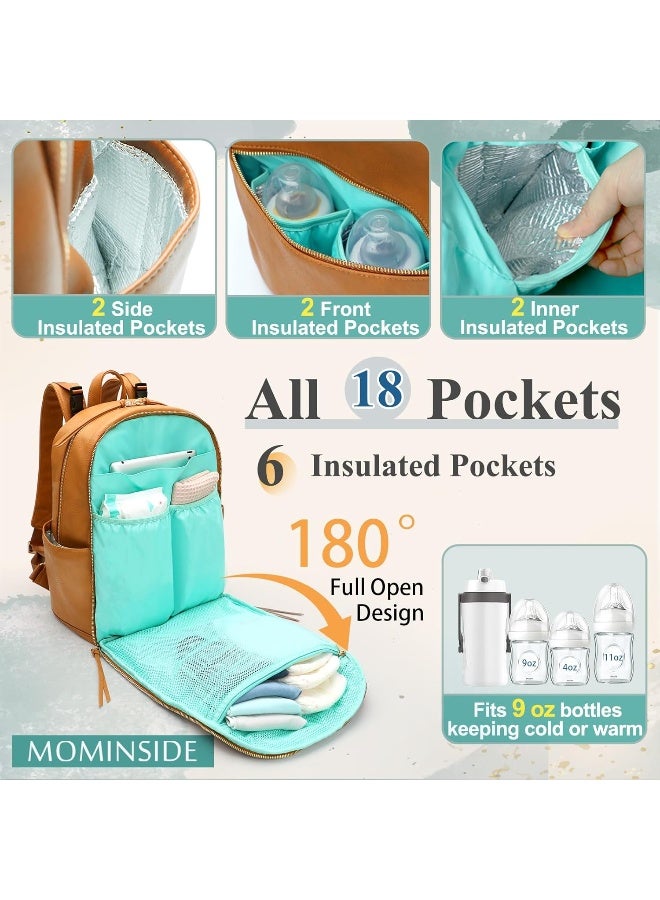 MOMINSIDE Diaper Bag Backpack with 6 Insulated Pockets - Image 2