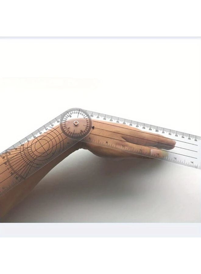 1pc Multifunctional Joint Angle Ruler 180 Degree Protractor Double Scale Inch CM - Image 4