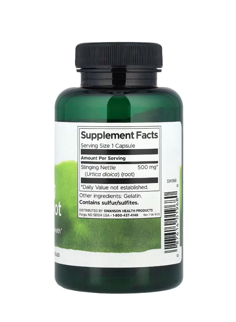 SWANSON Stinging Nettle Root 500 mg 100 Capsules - Image 2