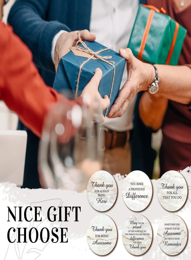 Yaomiao 48 Pcs Christmas Thank You Gift for Teacher Coworker Appreciation Coaster for Drinks Absorbent Cork Coaster for Man Woman Employee Coffee Table Decor Office Desk Birthday Home Tabletop Protection - Image 4