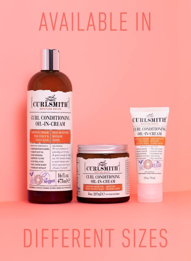 CURLSMITH - Curl Conditioning Oil in Cream - Vegan Leave in Conditioner for Curly and Coily Hair (2 fl oz) Trial or Travel Size - Image 3