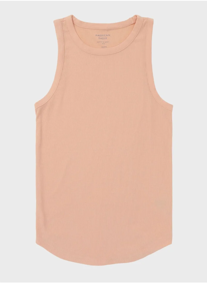 American Eagle Crew Neck Knitted Tank Top