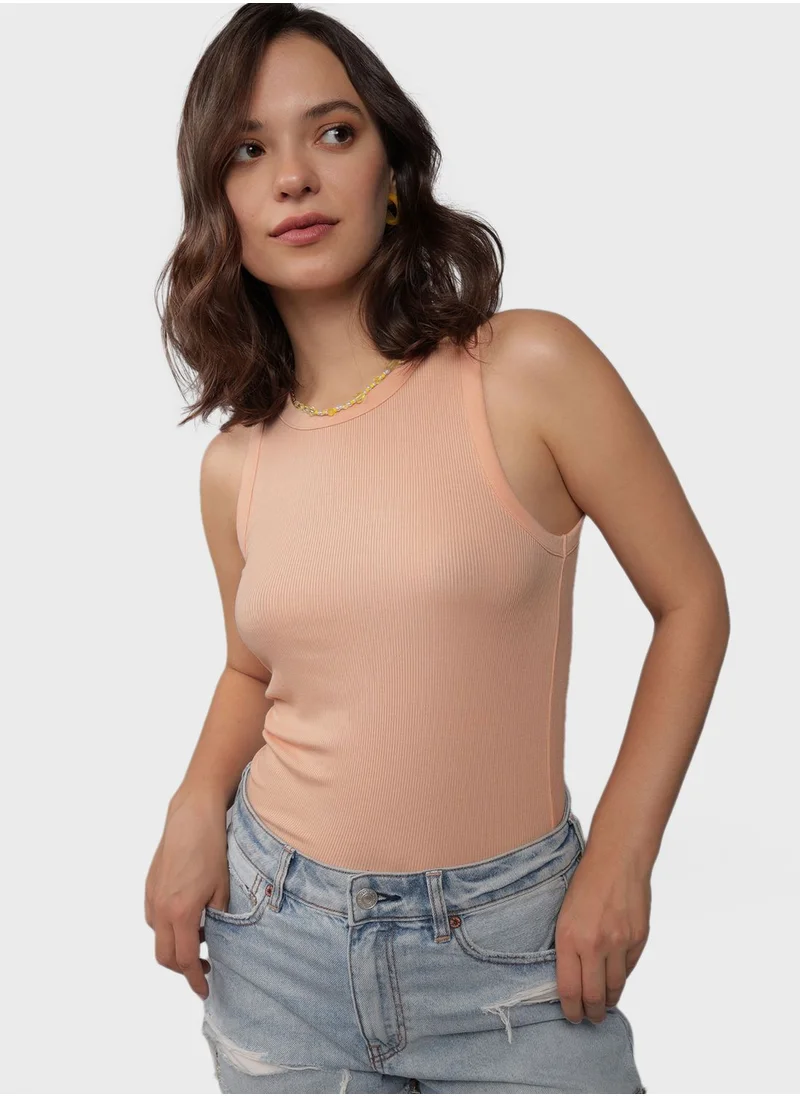 American Eagle Crew Neck Knitted Tank Top