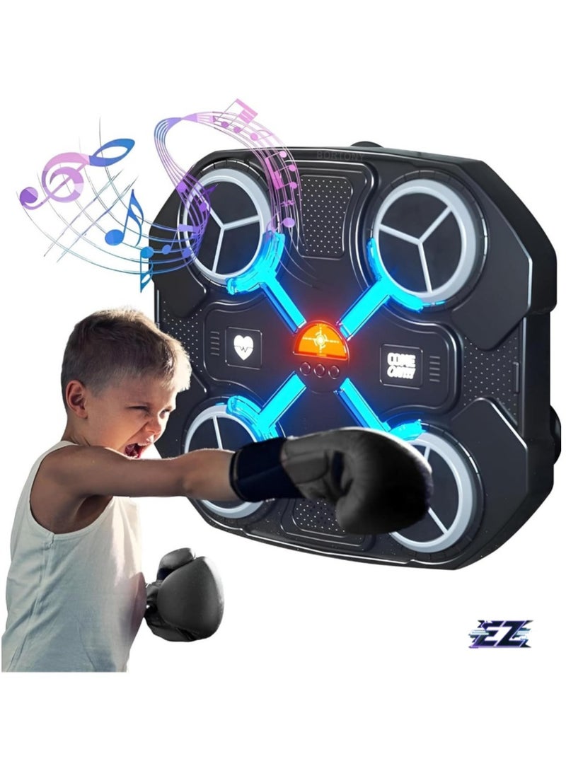 ELTRAZONE آلة الملاكمة الموسيقية بلوتوث للأطفال – حقيبة ملاكمة تفاعلية مع صوت وموسيقى - Image 1