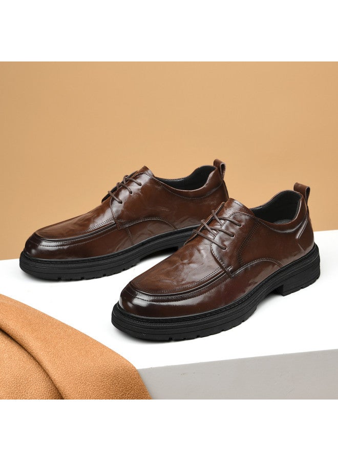 سيبتولفز 【Top Grain Leather】 أحذية رجالية للتنقل الحضري خفيفة الرفاهية للمشي والعمل، مجموعة الخريف - Image 4