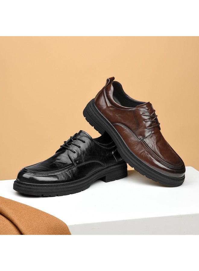 سيبتولفز 【Top Grain Leather】 أحذية رجالية للتنقل الحضري خفيفة الرفاهية للمشي والعمل، مجموعة الخريف - Image 5