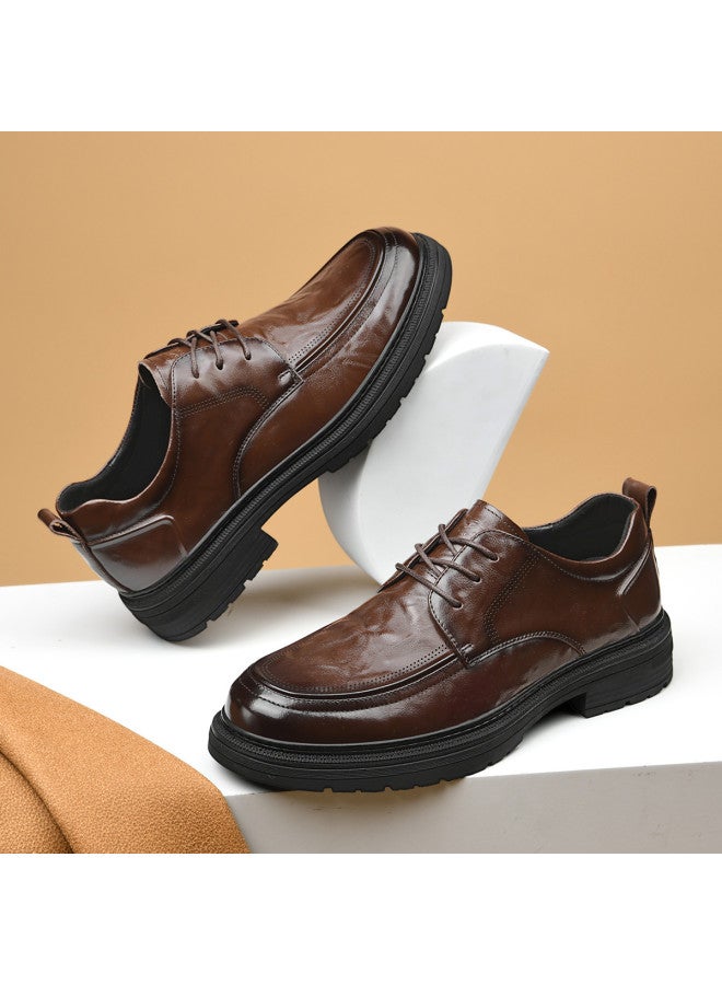 سيبتولفز 【Top Grain Leather】 أحذية رجالية للتنقل الحضري خفيفة الرفاهية للمشي والعمل، مجموعة الخريف - Image 3