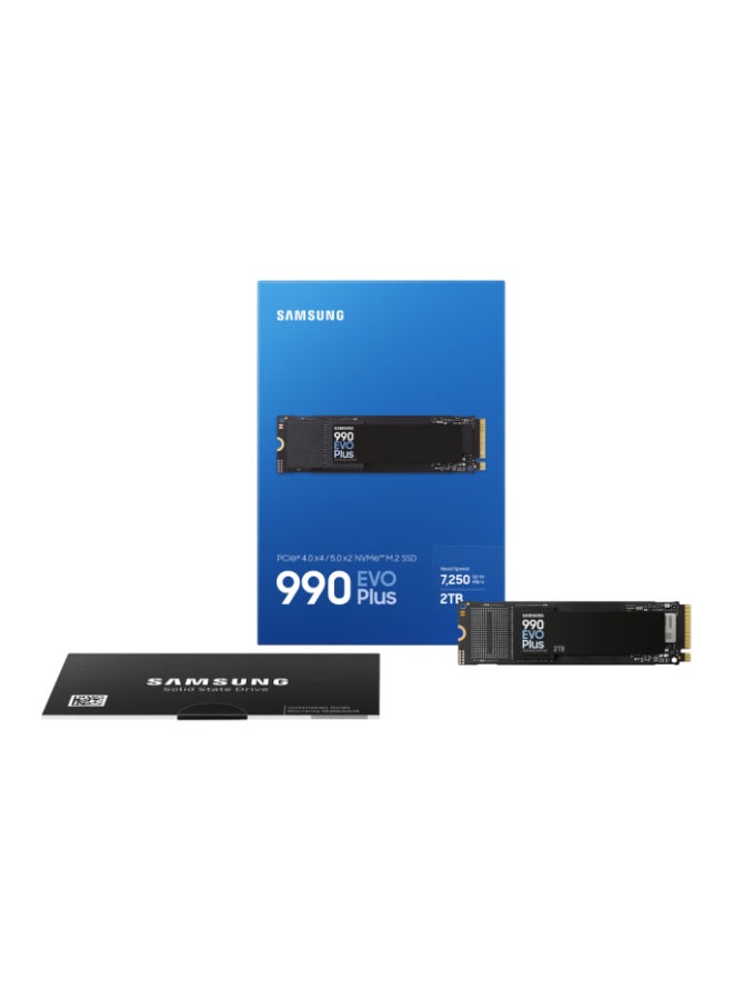 سامسونج قرص صلب داخلي NVMe M.2 SSD سعة 2 تيرابايت 990 EVO Plus، PCIe 4.0 x4 / PCIe 5.0 x2، NVMe 2.0 (2280)، سرعة قراءة 7250 ميجابايت/ثانية، سرعة كتابة 6300 ميجابايت/ثانية، مخصص للألعاب وتحرير الرسوميات، MZ-V9S2T0BW - Image 3
