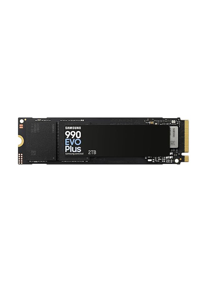 سامسونج قرص صلب داخلي NVMe M.2 SSD سعة 2 تيرابايت 990 EVO Plus، PCIe 4.0 x4 / PCIe 5.0 x2، NVMe 2.0 (2280)، سرعة قراءة 7250 ميجابايت/ثانية، سرعة كتابة 6300 ميجابايت/ثانية، مخصص للألعاب وتحرير الرسوميات، MZ-V9S2T0BW - Image 1