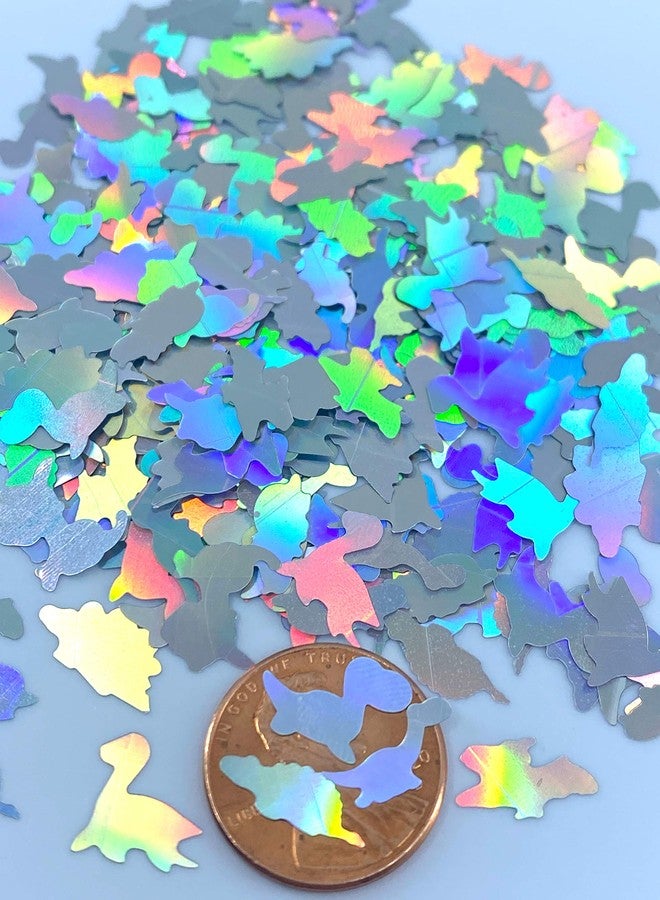 Holographic Dinosaur Shape Glitter, Solvent Resistant, Shape Glitter Sequins Glitter Nail Art Nail Supplies Tumbler Dino Cup Decorations (1oz)