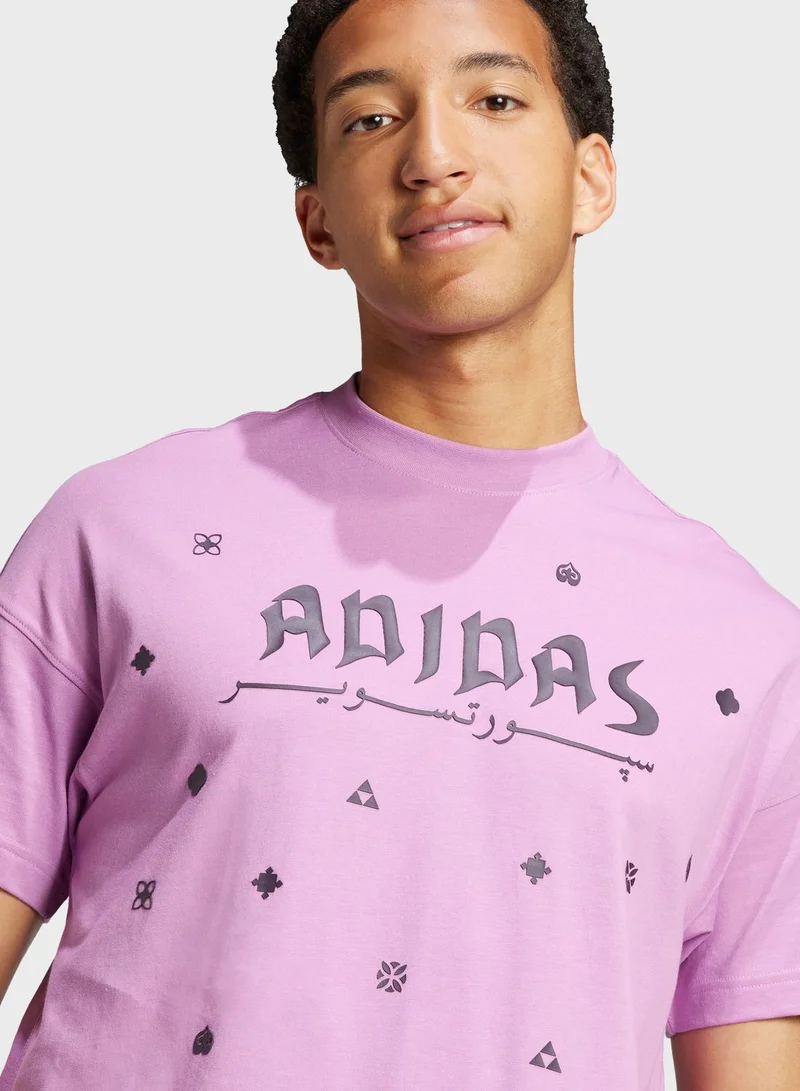 Adidas Bloom Sky Print T-Shirt