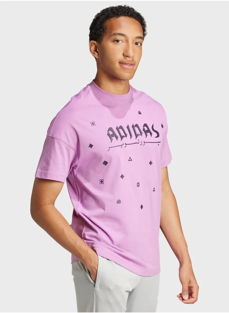 Adidas Bloom Sky Print T-Shirt