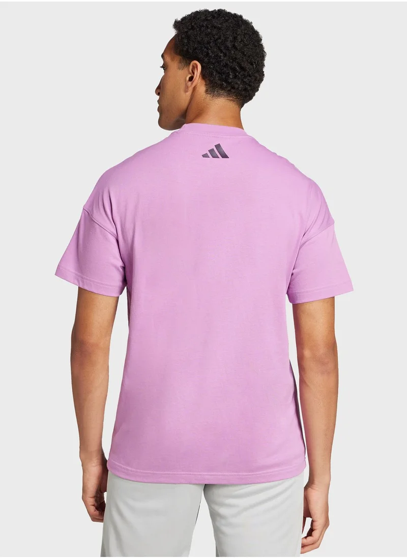 Adidas Bloom Sky Print T-Shirt