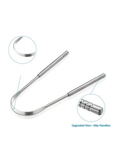 Generic ongue Cleaner, Portable Stainless Steel Tongue Scraper, Tongue Scraper, Reusable Oral Cleaning Tool, 3 Pcs Dental Cleaning Tool Oral Care Kit (Stainless Steel -1)  - Image 4