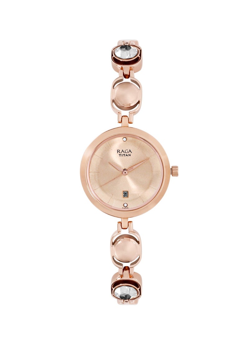 TITAN Titan Raga ia Rose Gold Dial Analog with Date Metal Strap watch for Women - Image 1