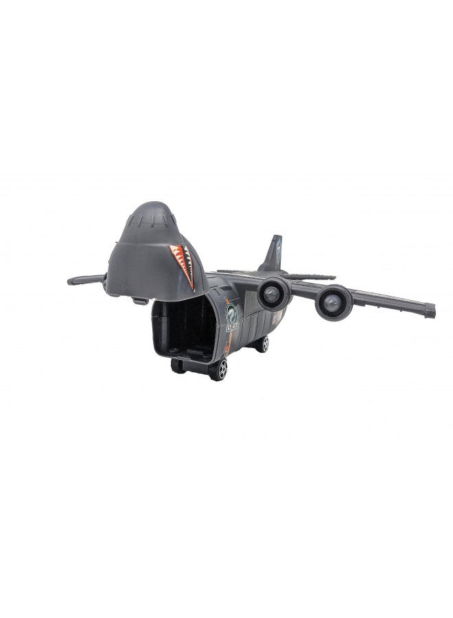 Toy Essentials Aircraft Carrier Toy Army Men with Cargo Plane Warplanes Fighter Jets Military Vehicles - Image 5
