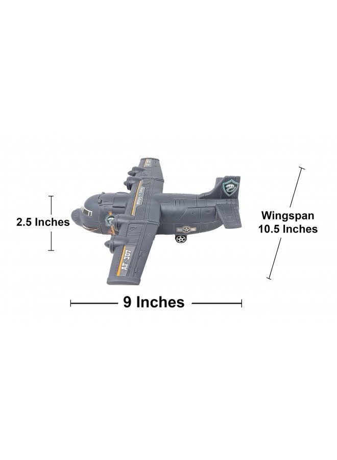 Toy Essentials Aircraft Carrier Toy Army Men with Cargo Plane Warplanes Fighter Jets Military Vehicles - Image 3