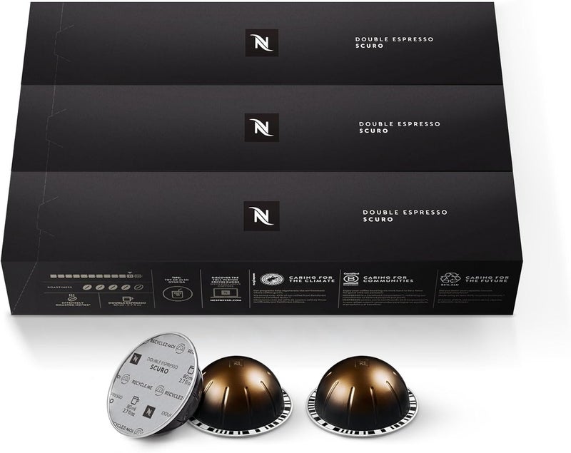Nespresso VertuoLine Double Espresso Scuro Coffee Pods - Dark Roast Espresso, 30 Count - Image 1