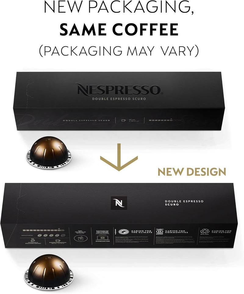 Nespresso VertuoLine Double Espresso Scuro Coffee Pods - Dark Roast Espresso, 30 Count - Image 2