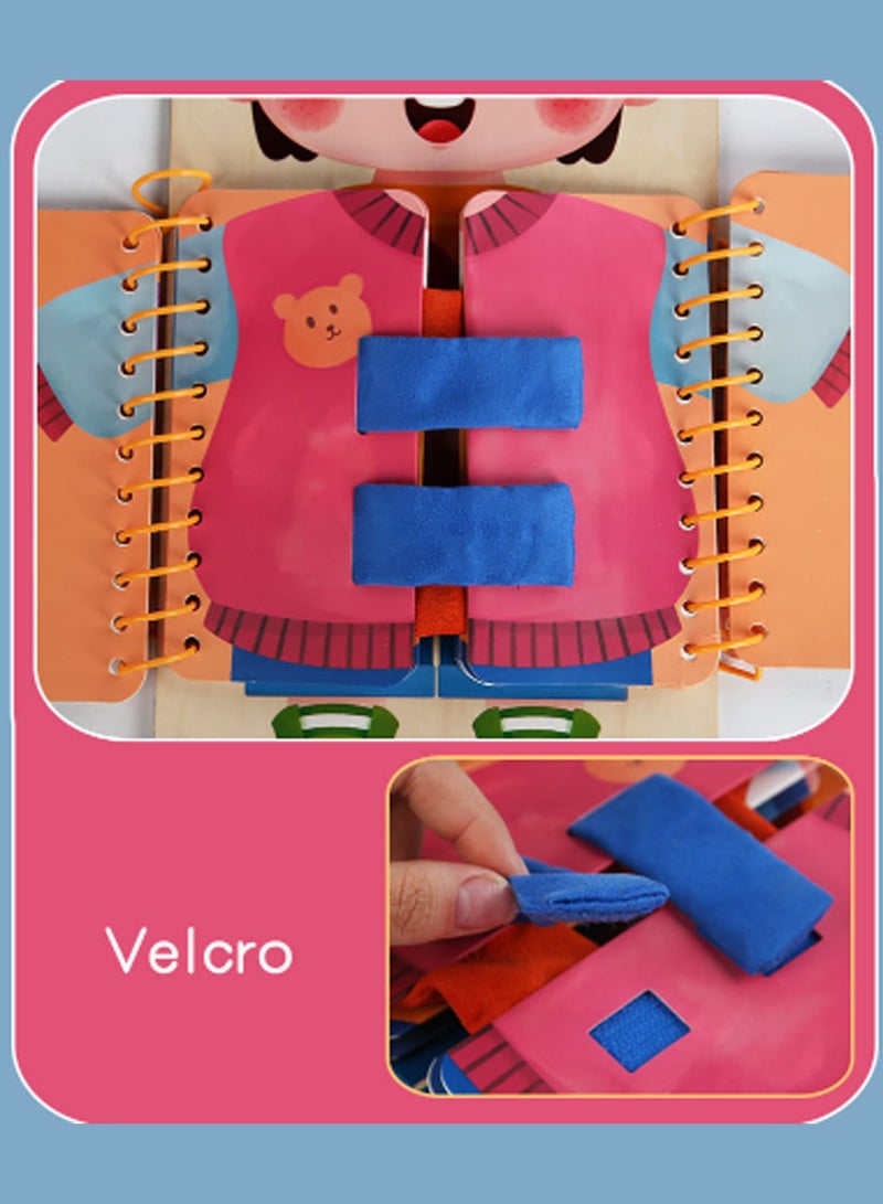 MaBaby Montessori Teaching Aids, Early Education Toys, Multi-layer Board, Multifunctional Dressing  - Image 2