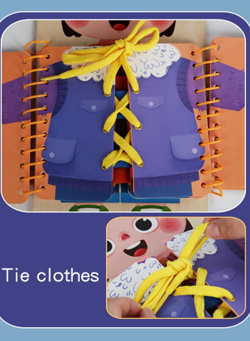 MaBaby Montessori Teaching Aids, Early Education Toys, Multi-layer Board, Multifunctional Dressing  - Image 3