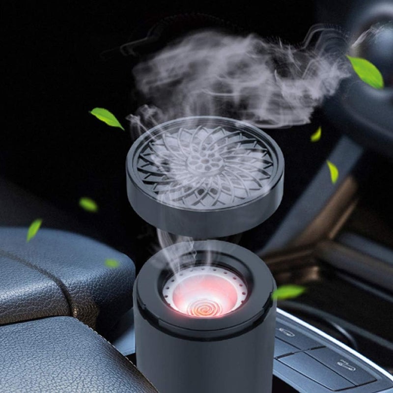 Electronic Bakhoor Burner,Rechargeable Aroma Diffuser,Portable Incense Burner, Car Incense burner Electric Arabic Incense Holder (Red) - Image 4