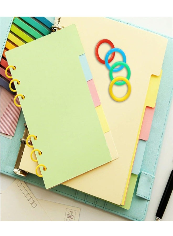100 PCS Colorful Plastic Binder Rings,Multi-Color Binder Rings, Flexible Loose Leaf Book Rings for Cards, Scrapbooks and Keychains (20mm/0.78"Inner ring, 4 colors) - Image 5