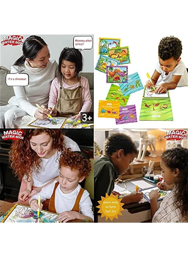 فايلكس قائمة إتاج للأطفال: ألوم صور مائي، لوح رسم، كت شاط مائي للأطفال، لعة خرش قالة لإعادة الاستخدام دياصور وحيوا) - Image 5